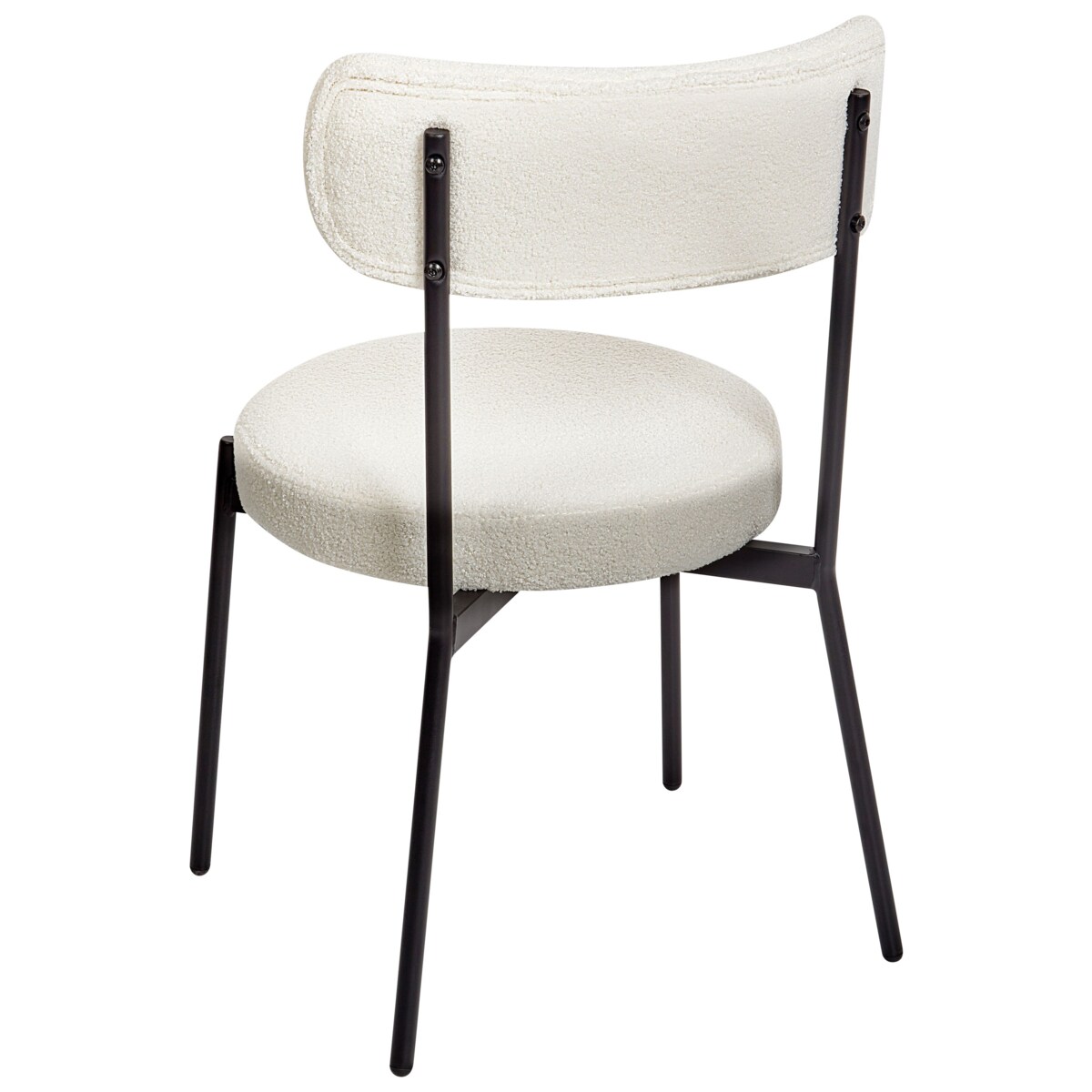 Zestaw 2 krzeseł do jadalni ALLISON Boucle Biały