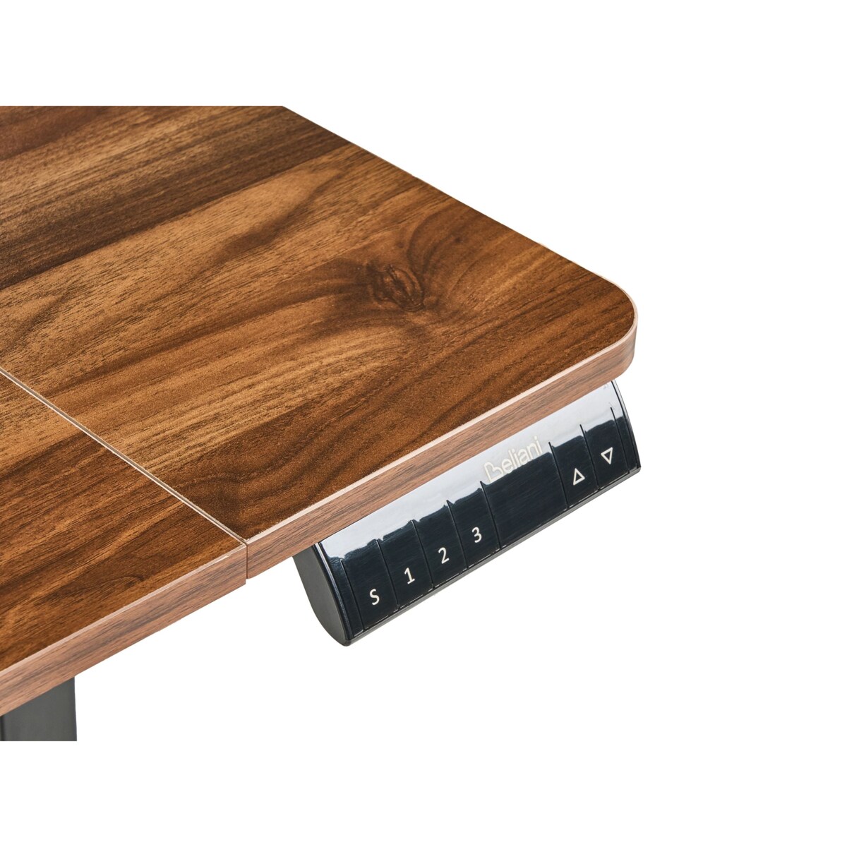 Biurko regulowane elektrycznie LUCAMA Brązowy/ czarny 120 cm 60 cm Z portem USB