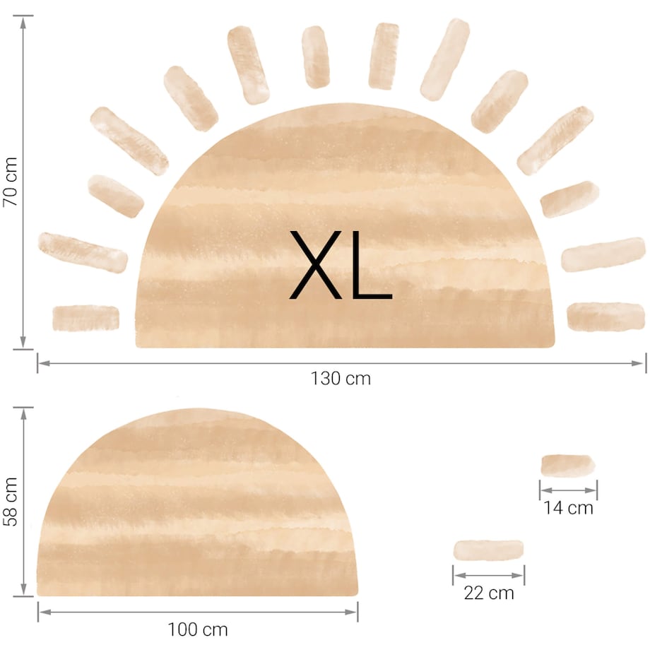 Naklejka na ścianę Słońce różowe xl