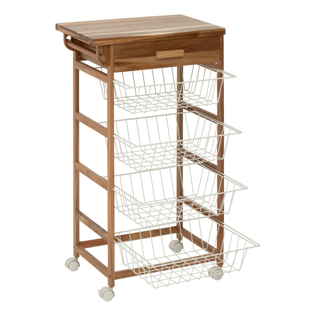 Wózek kuchenny ACACIA z 4 koszami, 89 cm