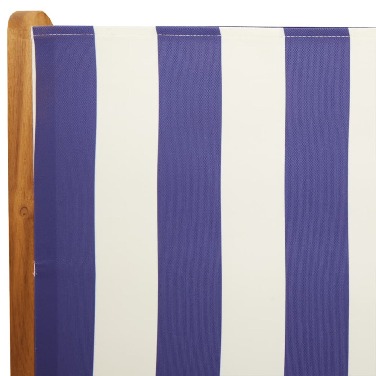 vidaXL Krzesła ogrodowe, 2 szt., niebiesko-białe, akacja i tkanina