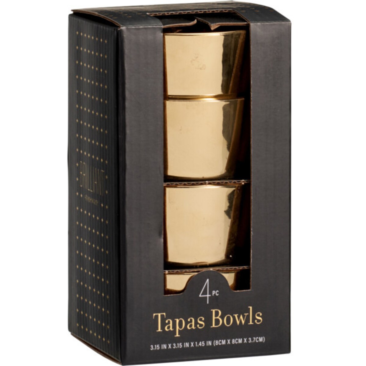 Złote miseczki na przekąski MIRAVO, 4 sztuki x Ø 8,5 cm