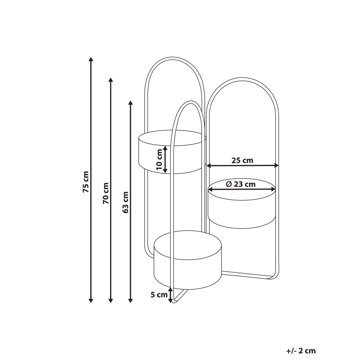Doniczka na stojaku metalowa ciemnoniebieska COLUTENA