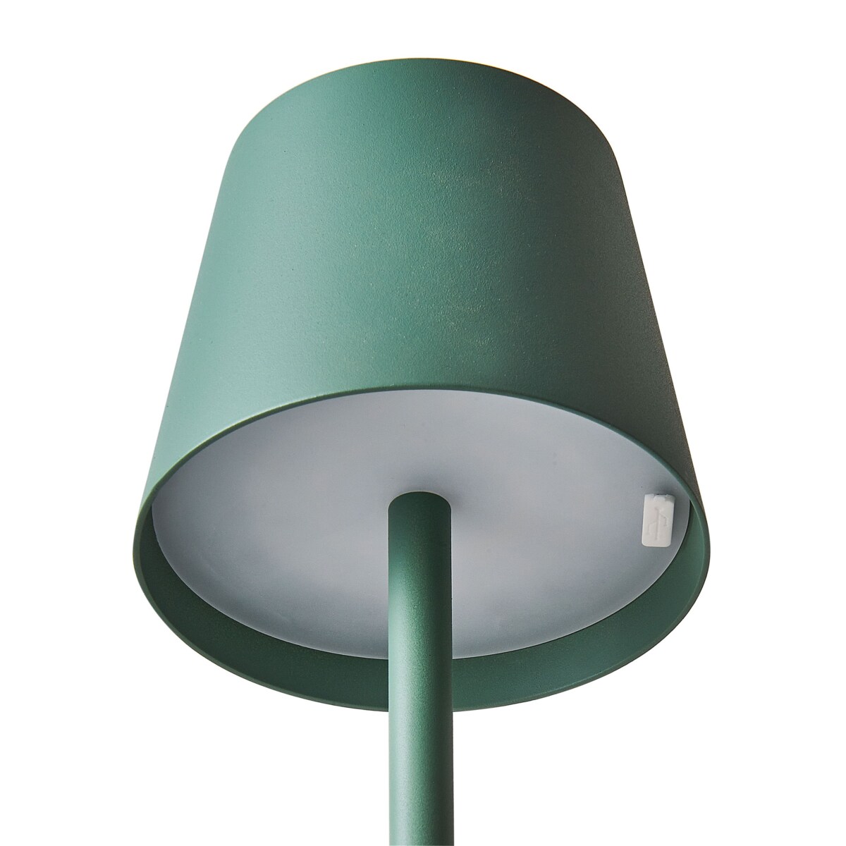 Bezprzewodowa lampa podłogowa metalowa zielona GAVARRESA