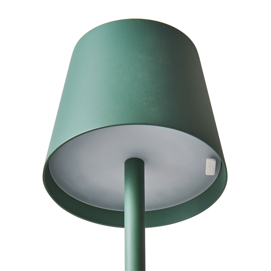 Bezprzewodowa lampa podłogowa metalowa zielona GAVARRESA