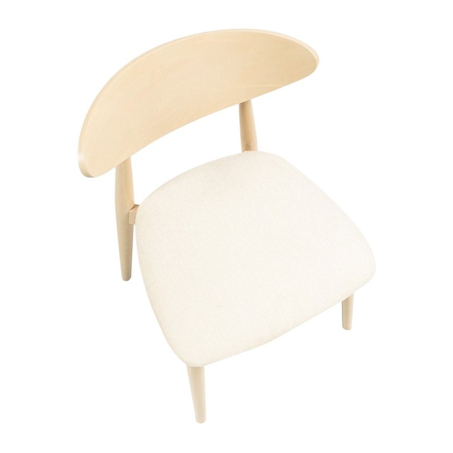 Krzesło drewniane do jadalni 80x45x45 cm jasnobeżowe/dąb sonoma OLBIA-V