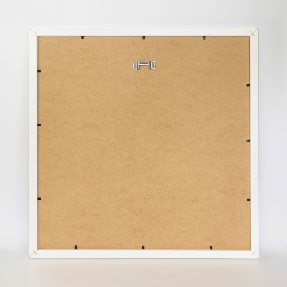 Ramka na zdjęcia 40x40 cm biała rama MDF z plexi do powieszenia pion poziom klasyczna kwadratowa ramka FRAMAI®