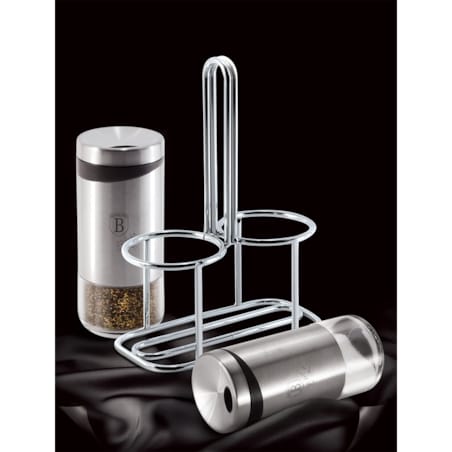 Zestaw Solniczka i Pieprzniczka Black Silver Berlinger Haus BH-1993