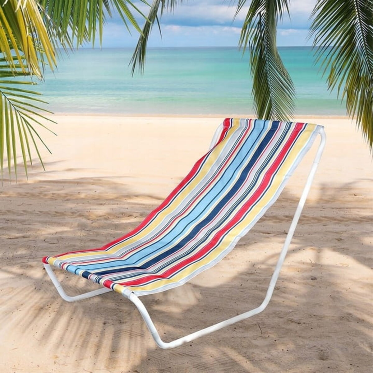 Leżak PLAŻOWY OGRODOWY turystyczny kempingowy składany przenośny fotel