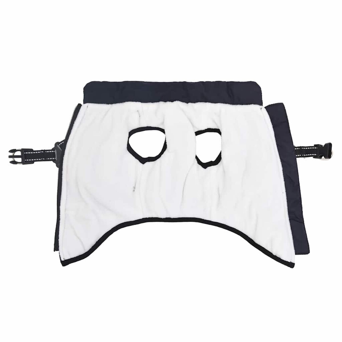 vidaXL Płaszcz dla psa z szelkami, wodoodporny, granatowy, L36