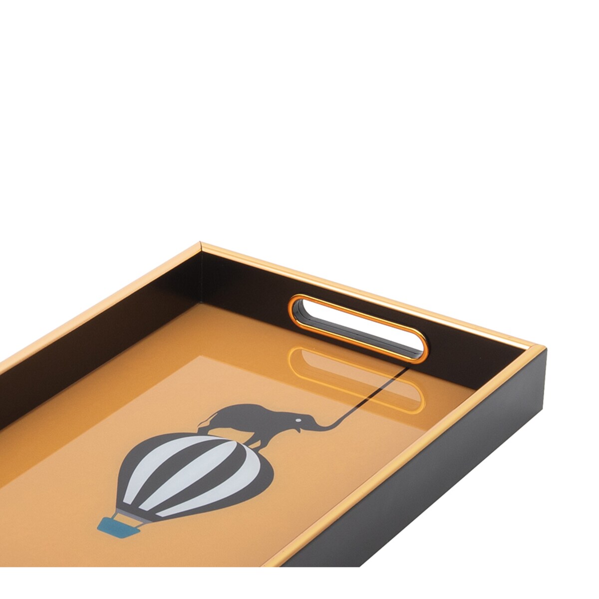 Taca dekoracyjna SHP BALLON czarny złoty