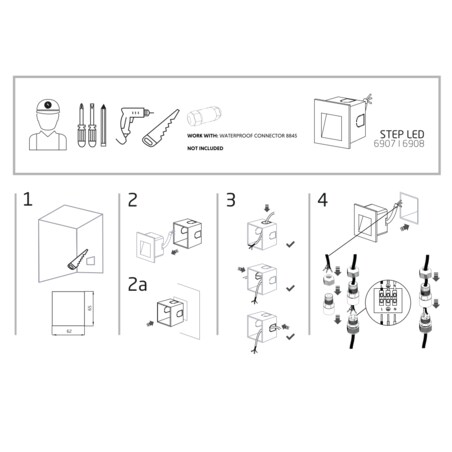 Lampa ścienna 6908 STEP LED Biały Nowodvorski