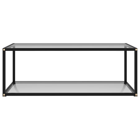 vidaXL Stolik kawowy, przezroczysty, 100x50x35 cm, szkło hartowane