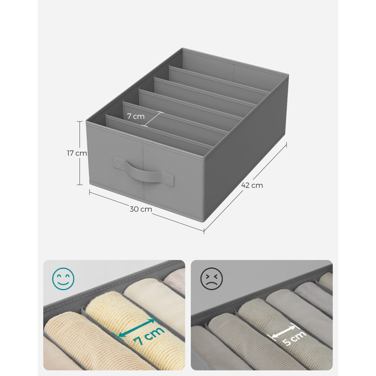 Organizer Do Przechowywania Zestaw 2 Sztuki Szary