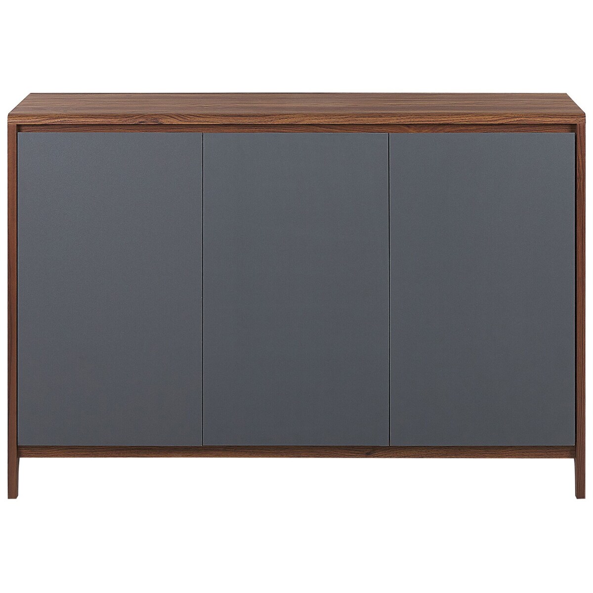 Szafka trzydrzwiowa ciemne drewno z szarym MEDFORT