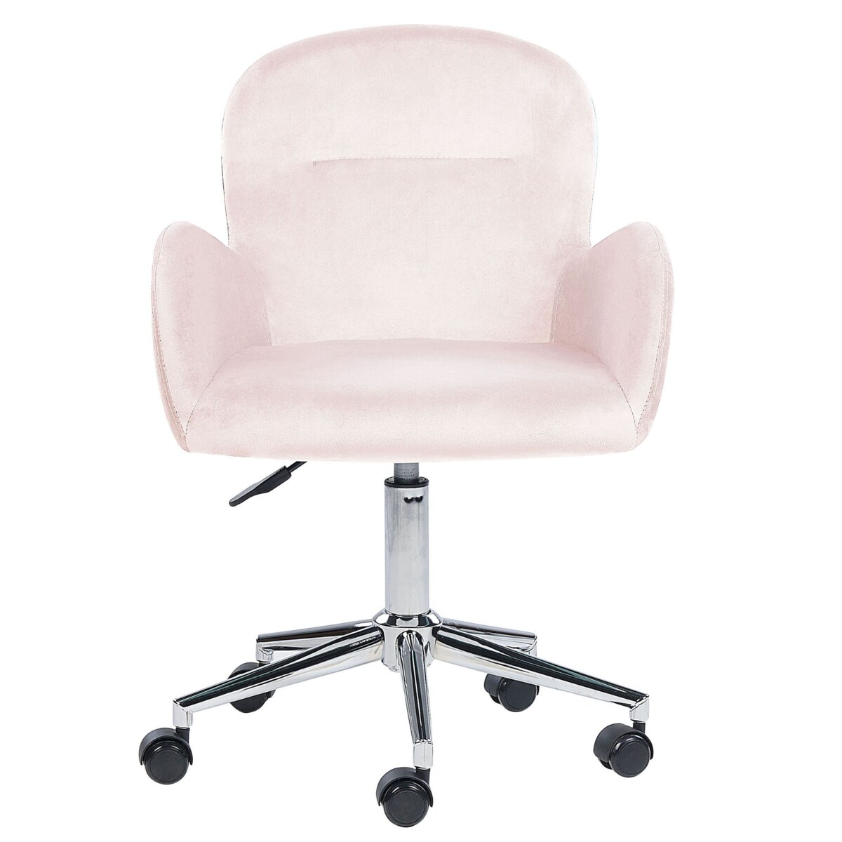 Krzesło biurowe regulowane welurowe różowe PRIDDY