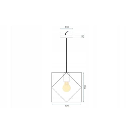 Lampa Wisząca Sufitowa Geometryczna Czarna Loft