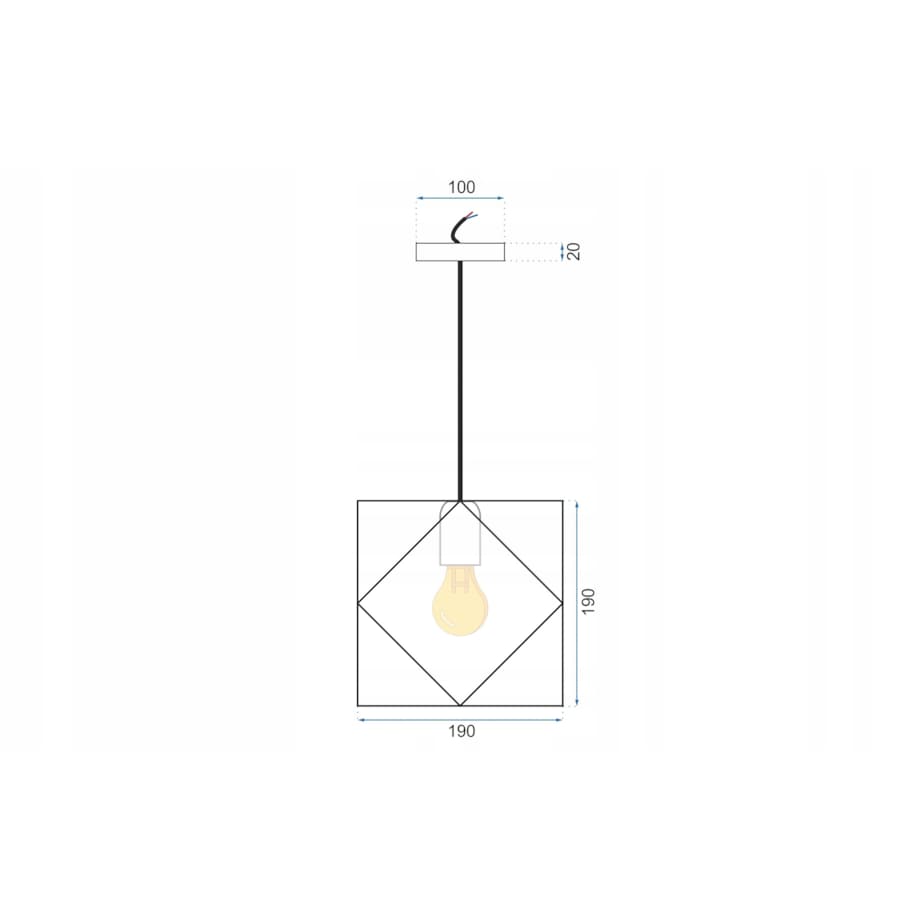 Lampa Wisząca Sufitowa Geometryczna Czarna Loft