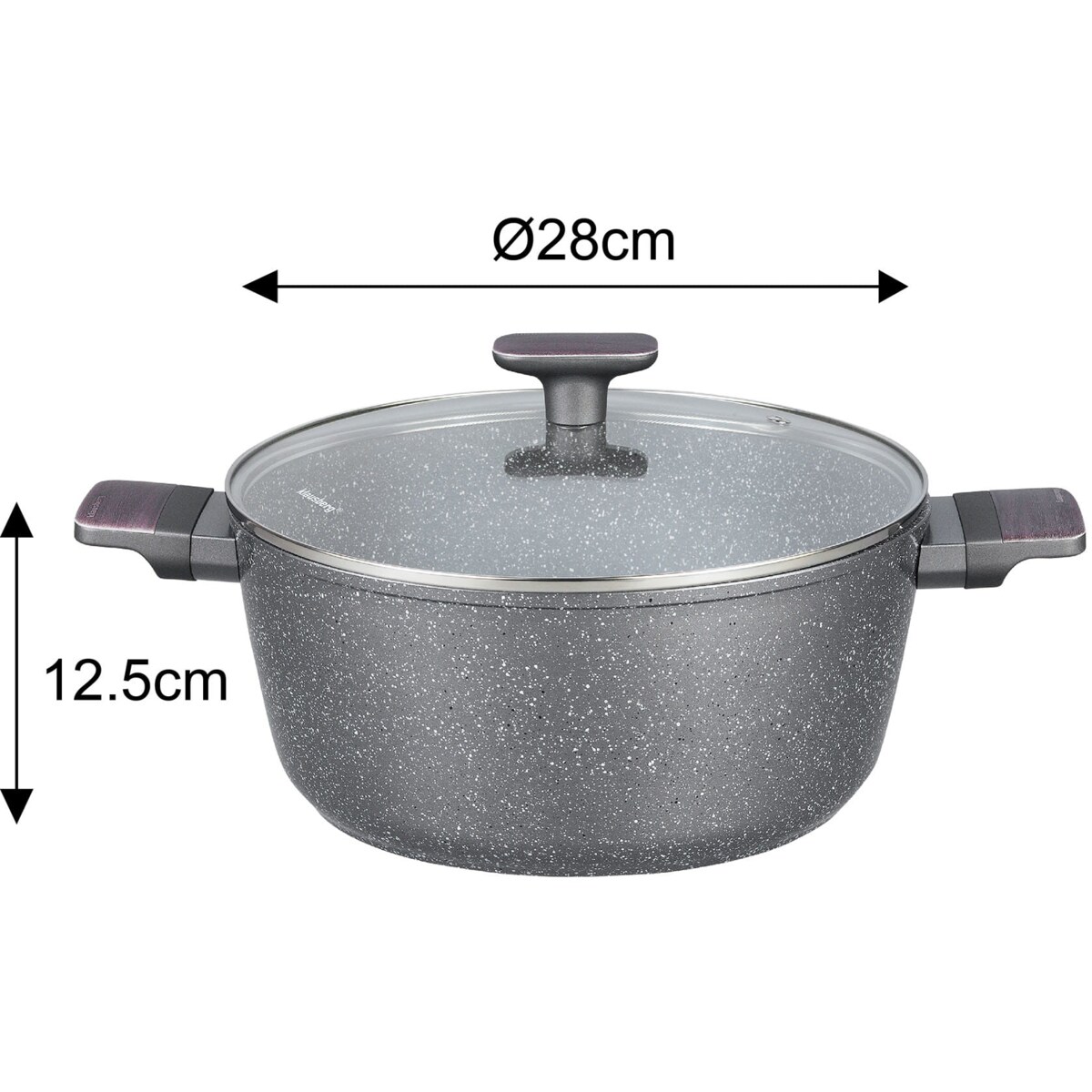 Komplet garnków z marmurkową powłoką nieprzywierającą 12-ele KLAUSBERG