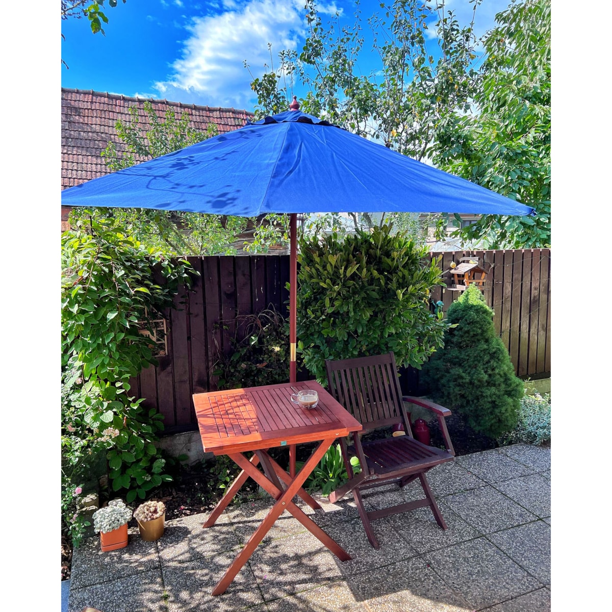 Parasol ogrodowy ⌀ 270 cm niebieski TOSCANA