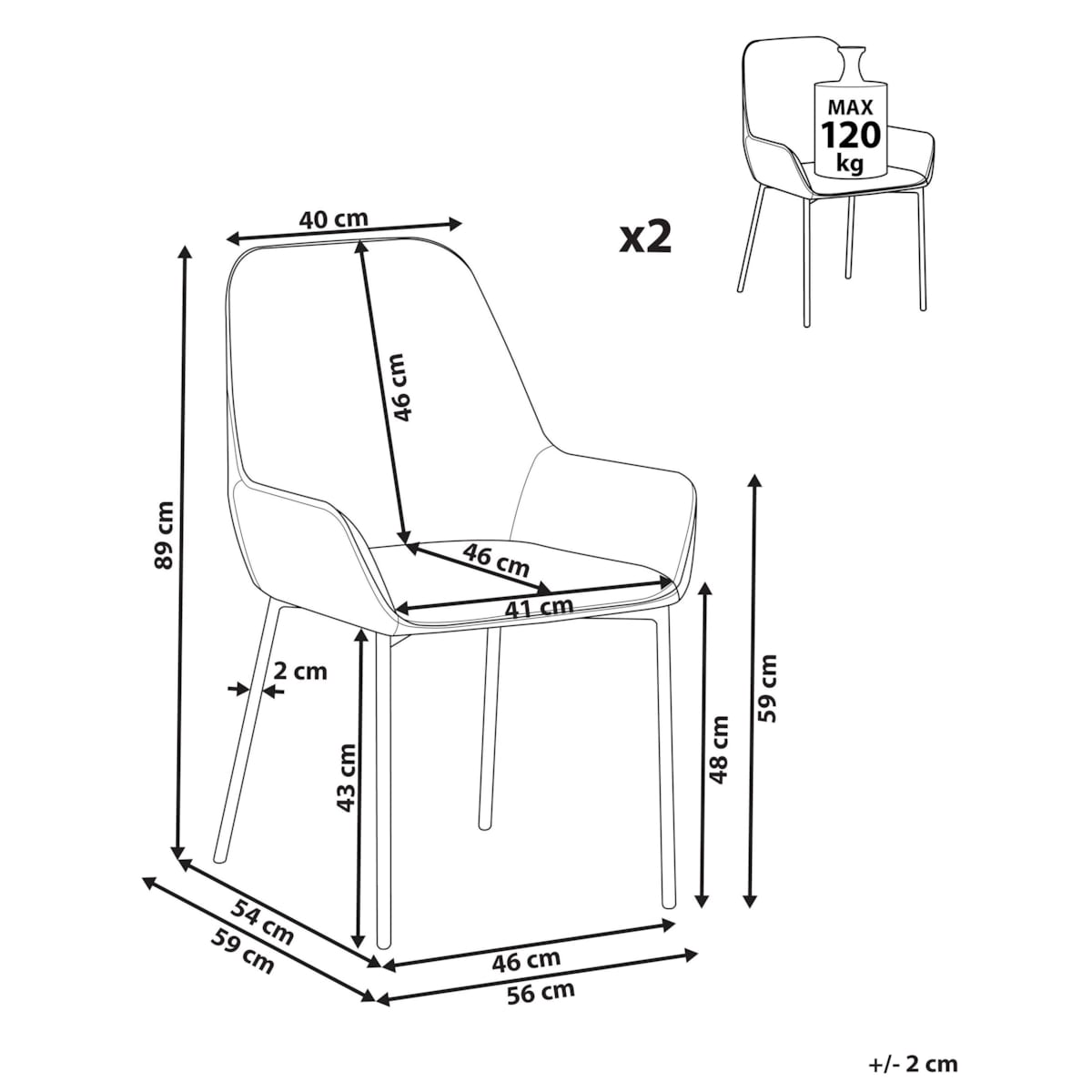Zestaw 2 krzeseł do jadalni sztruksowy miętowy LOVERNA