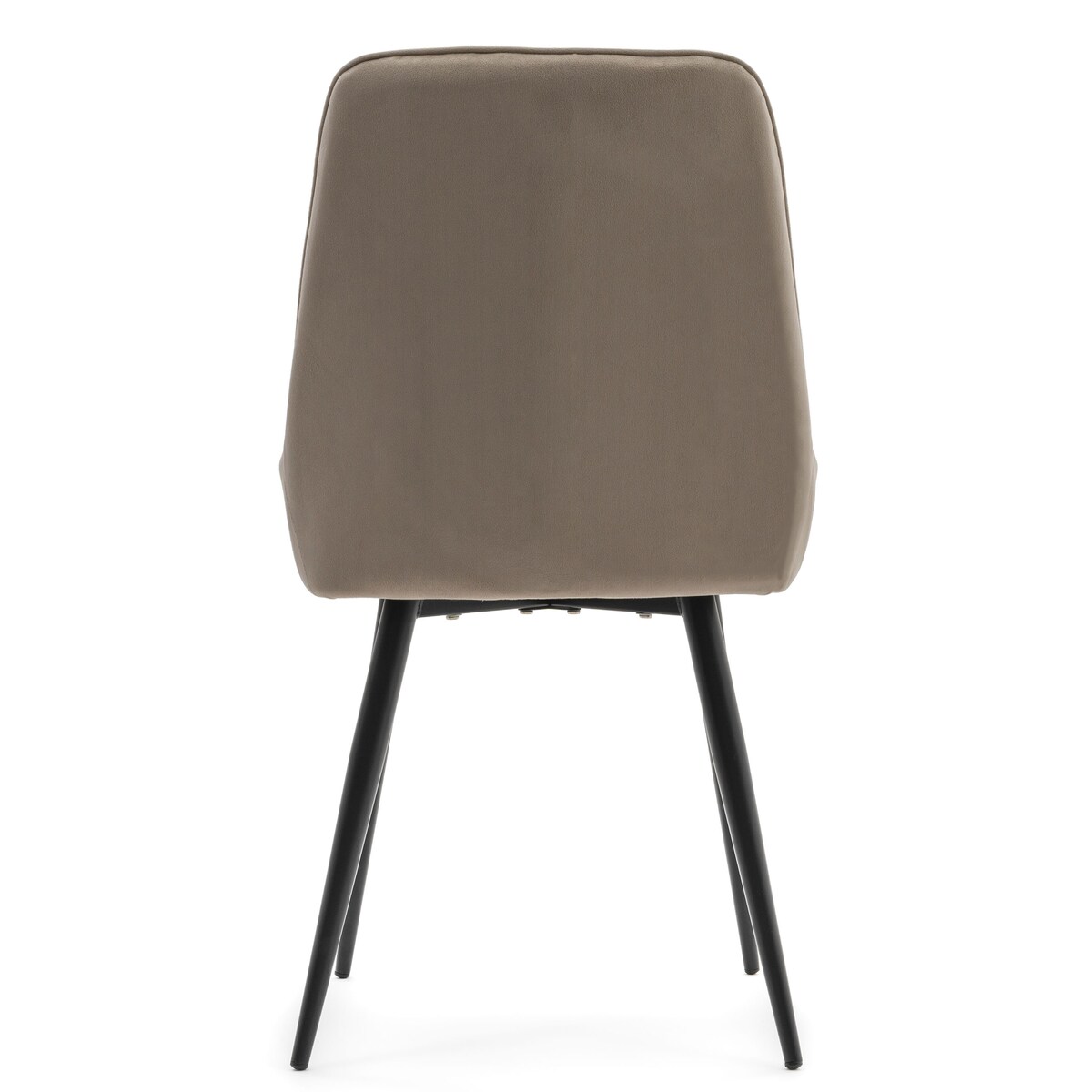 Krzesło tapicerowane welurowe do salonu jadalni nowoczesne LUCA ciemnobeżowa