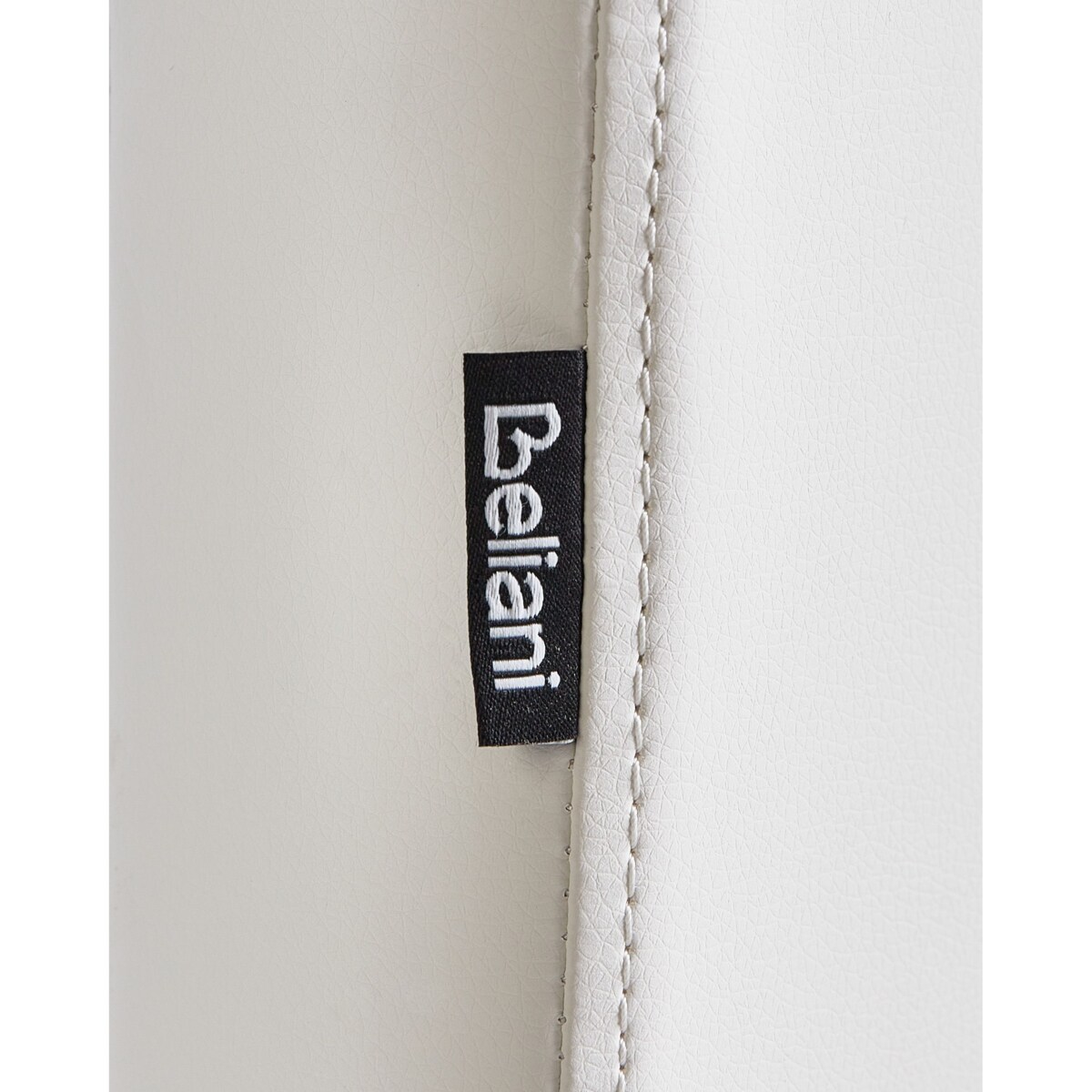 Zestaw 2 krzeseł barowych MADISON Ekoskóra Złamana biel