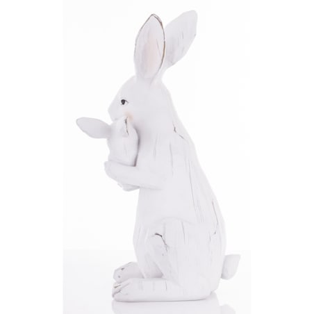 Dekoracja - króliczka z malcem w objęciach 32,5x13,5x18 cm