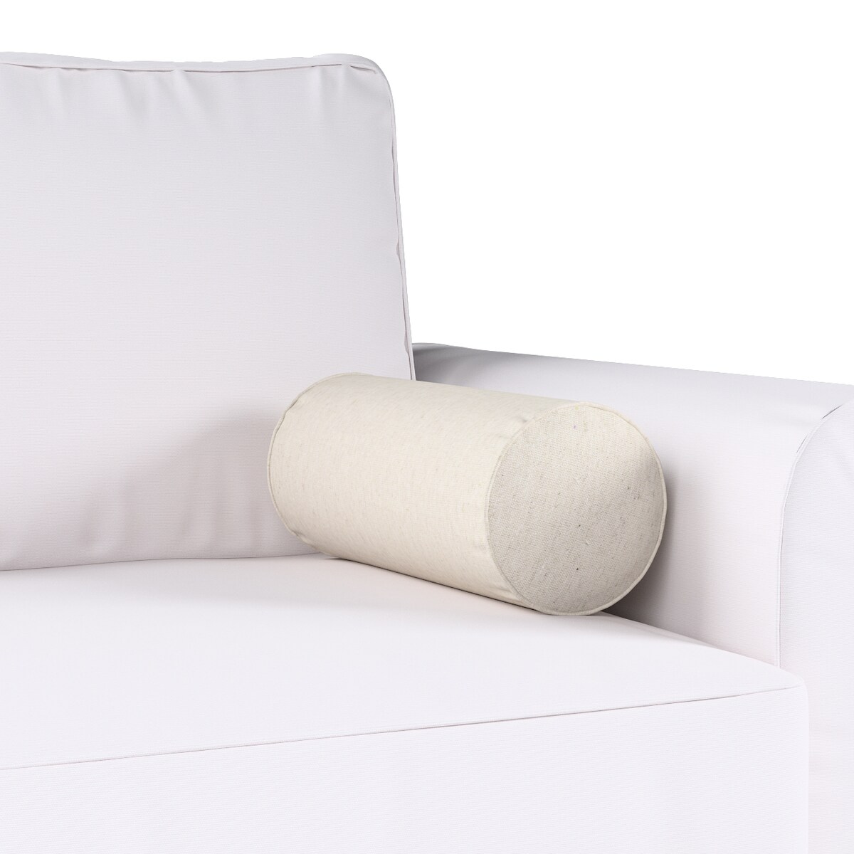 Poduszka wałek prosty, melanż szaro-beżowy, Ø16 x 40 cm, Loneta