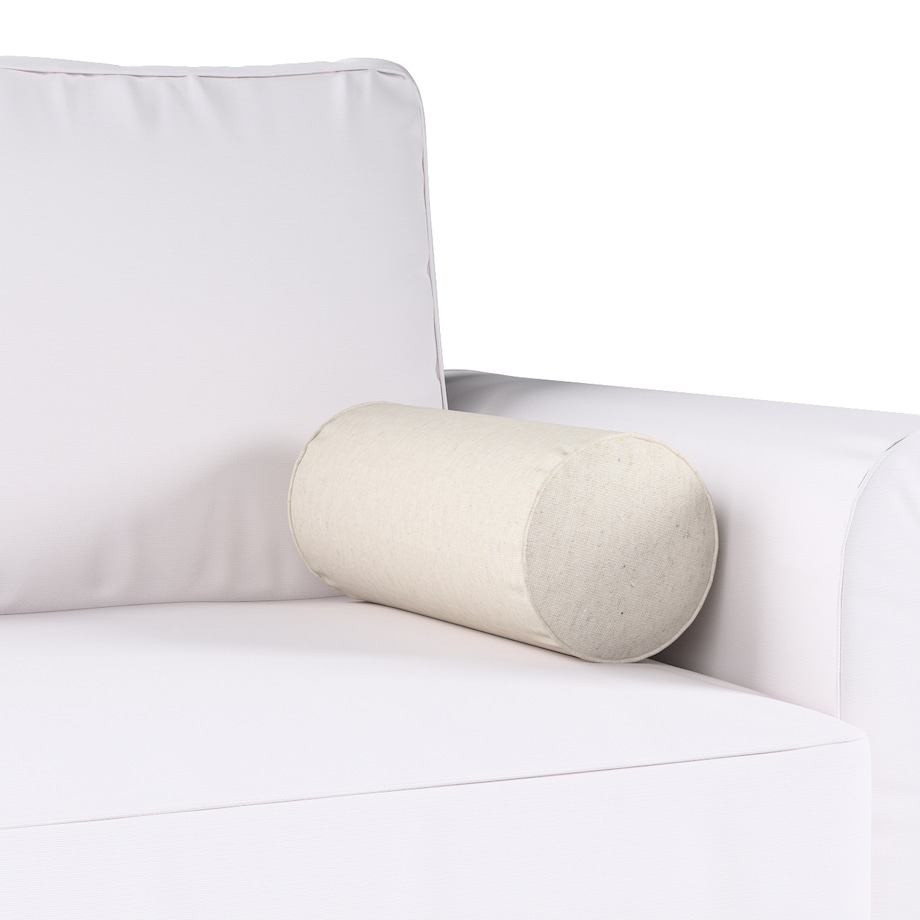 Poduszka wałek prosty, melanż szaro-beżowy, Ø16 x 40 cm, Loneta