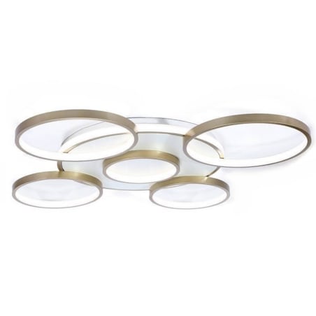 Okrągła lampa sufitowa 444 Domeno LED 120W 3000K-6000K złota