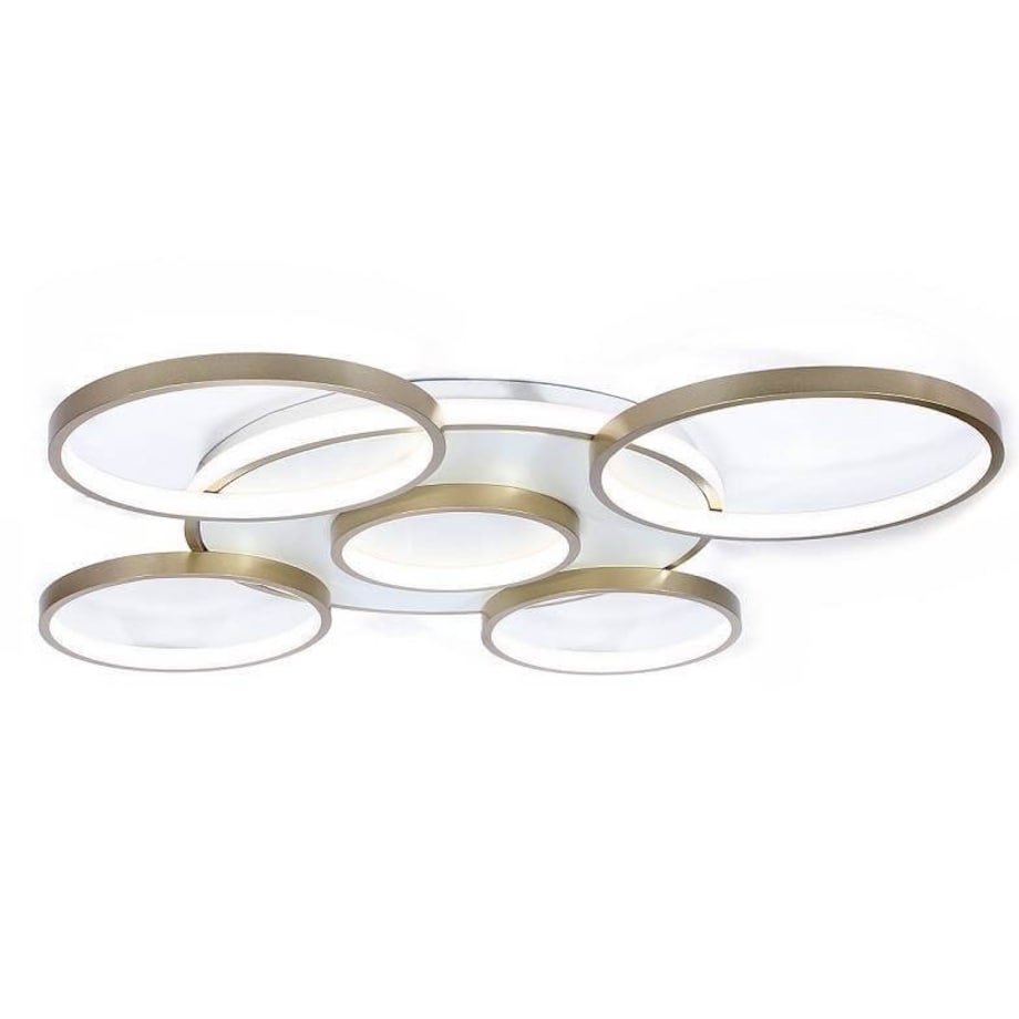 Okrągła lampa sufitowa 444 Domeno LED 120W 3000K-6000K złota