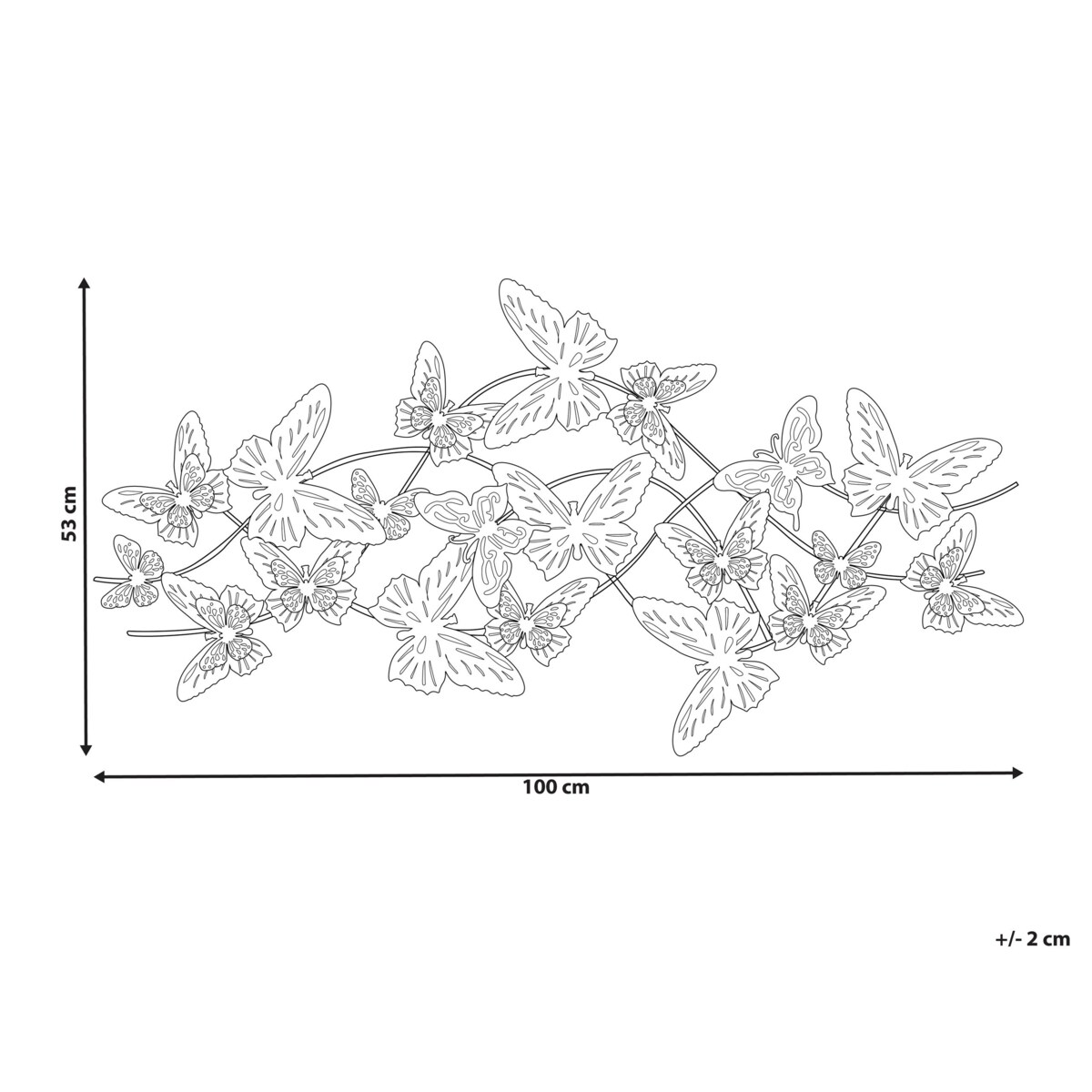 Dekoracja ścienna motyle wielokolorowa GALLIUM