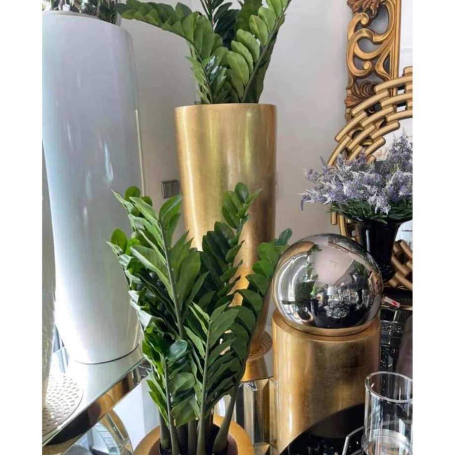 Złota donica Glamour Premium 90