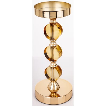 Świecznik złoty 42x12x12 cm LJUS 3 duże kule