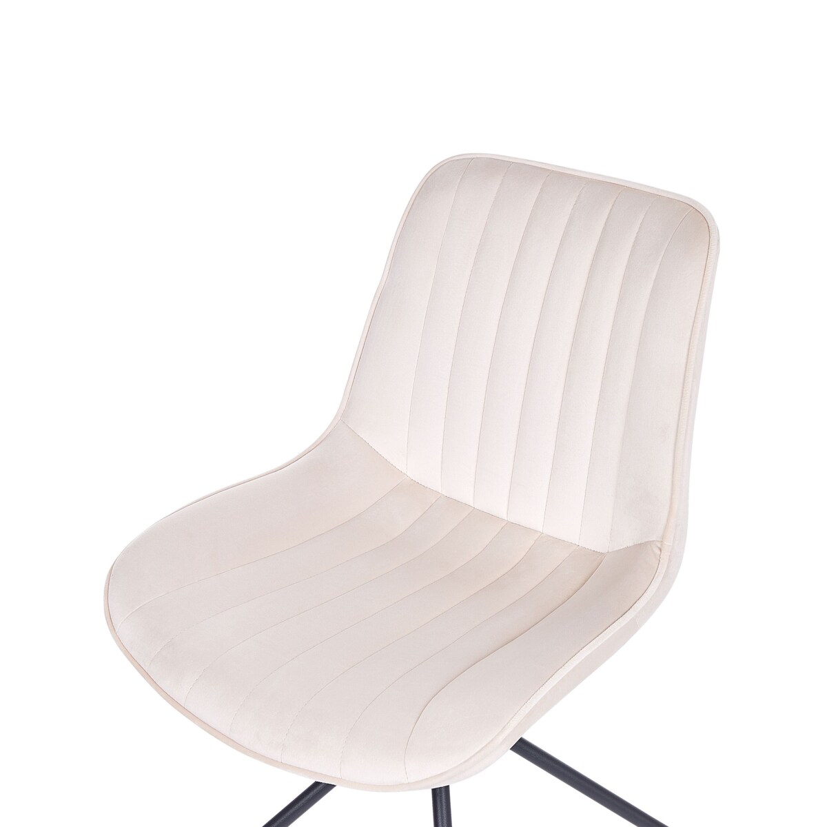 Zestaw 2 krzeseł do jadalni welurowy beżowy NAVASOTA