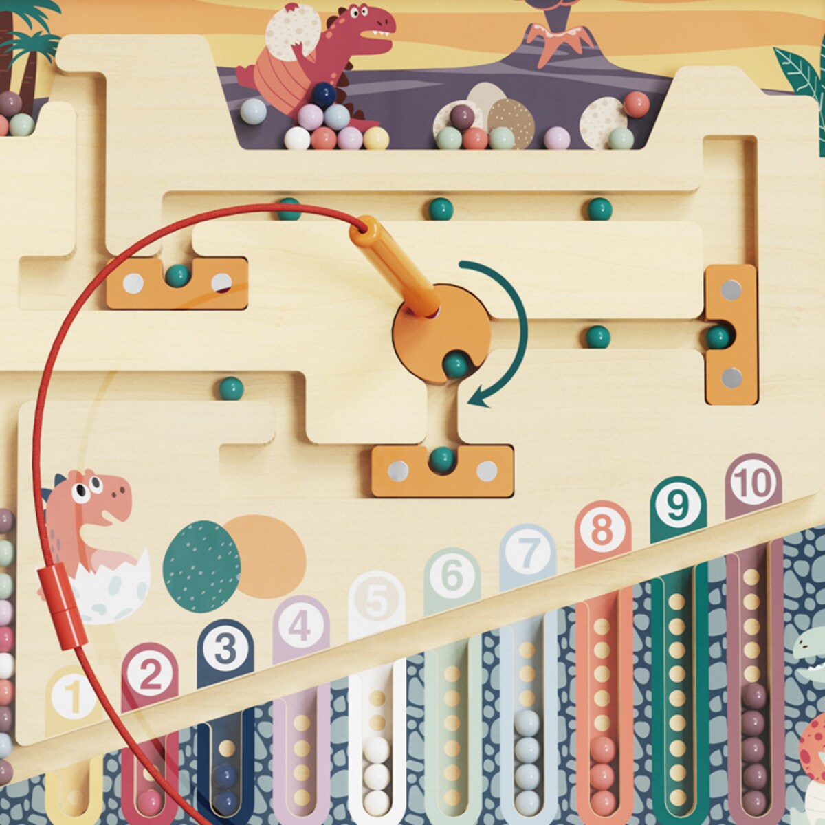 Jaja dinozaura zabawka magnetyczna dla dzieci z rysikiem 36 mies.+ Top Bright