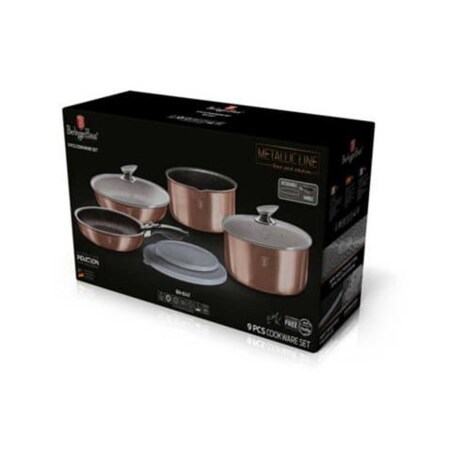 Zestaw 9 elementów garnki i patelnie Berlinger Haus BH-6147