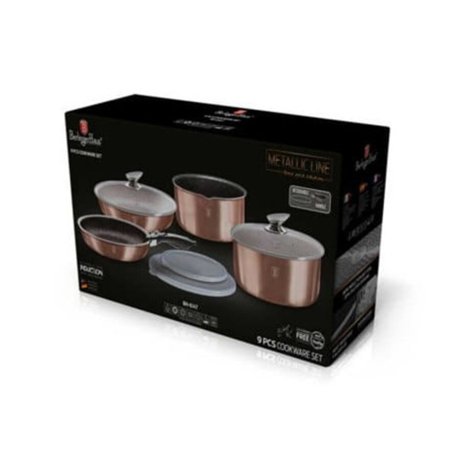 Zestaw 9 elementów garnki i patelnie Berlinger Haus BH-6147
