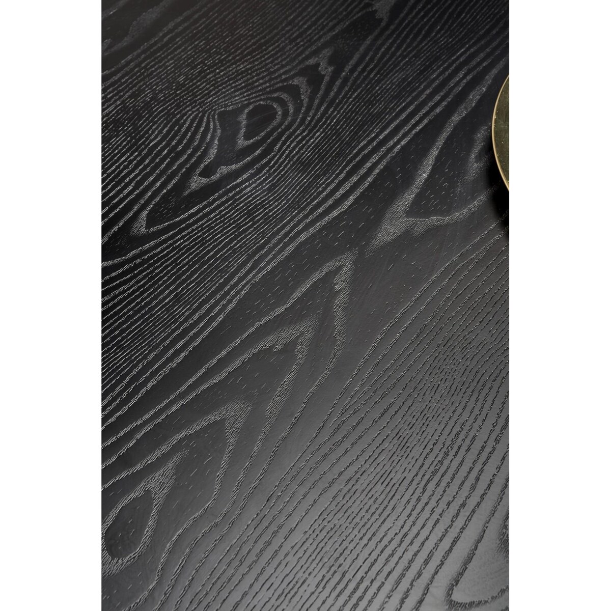 STÓŁ OKRĄGŁY 120/75 cm Beso CZARNY | ZŁOTY dla 5 osób