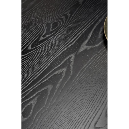 STÓŁ OKRĄGŁY 120/75 cm Beso CZARNY | ZŁOTY dla 5 osób