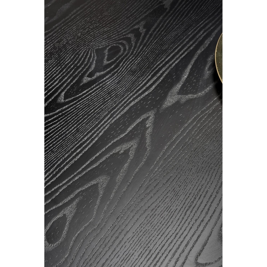 STÓŁ OKRĄGŁY 120/75 cm Beso CZARNY | ZŁOTY dla 5 osób