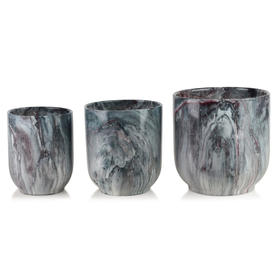 Zestaw 3 osłonek ceramicznych NEVA MARBLE