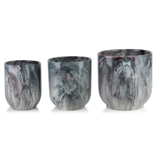 Zestaw 3 osłonek ceramicznych NEVA MARBLE