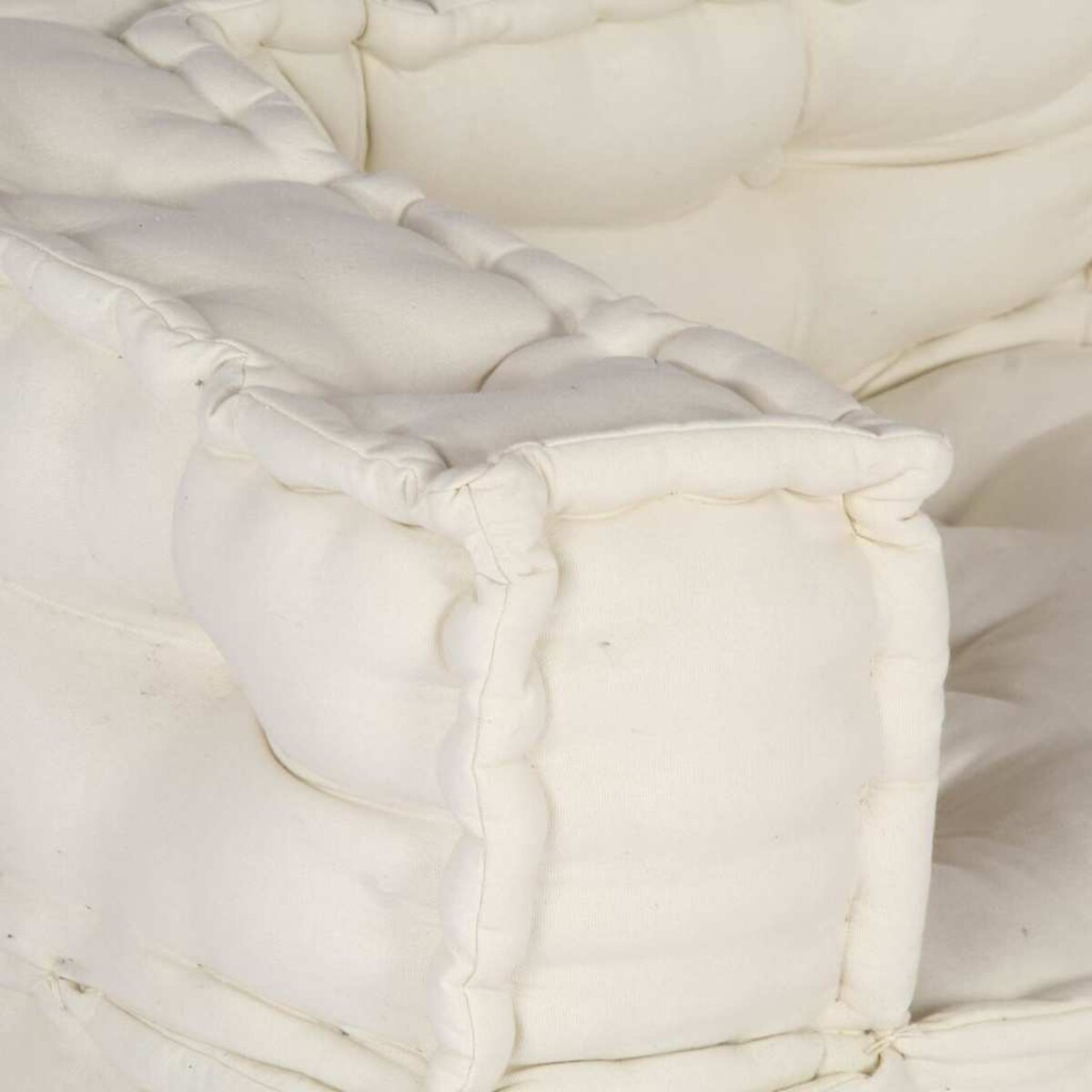 vidaXL 2-osobowa sofa modułowa Kremowy 140x70x36 Tkanina