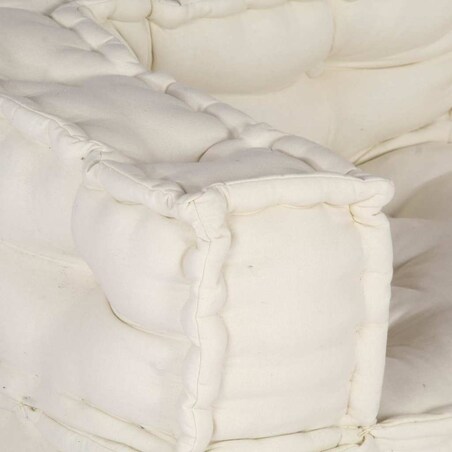 vidaXL 2-osobowa sofa modułowa Kremowy 140x70x36 Tkanina