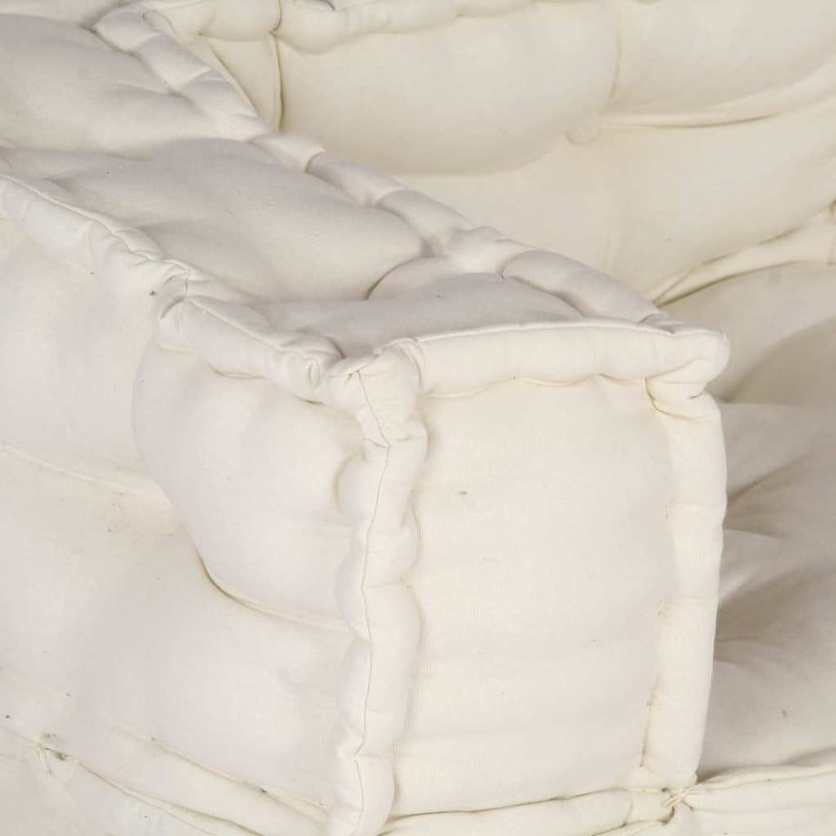 vidaXL 2-osobowa sofa modułowa Kremowy 140x70x36 Tkanina