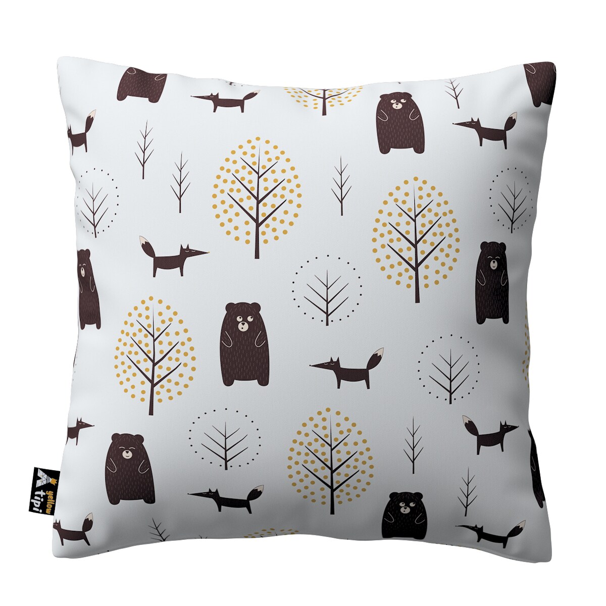 Poszewka Milly 43x43 ecru-brązowy