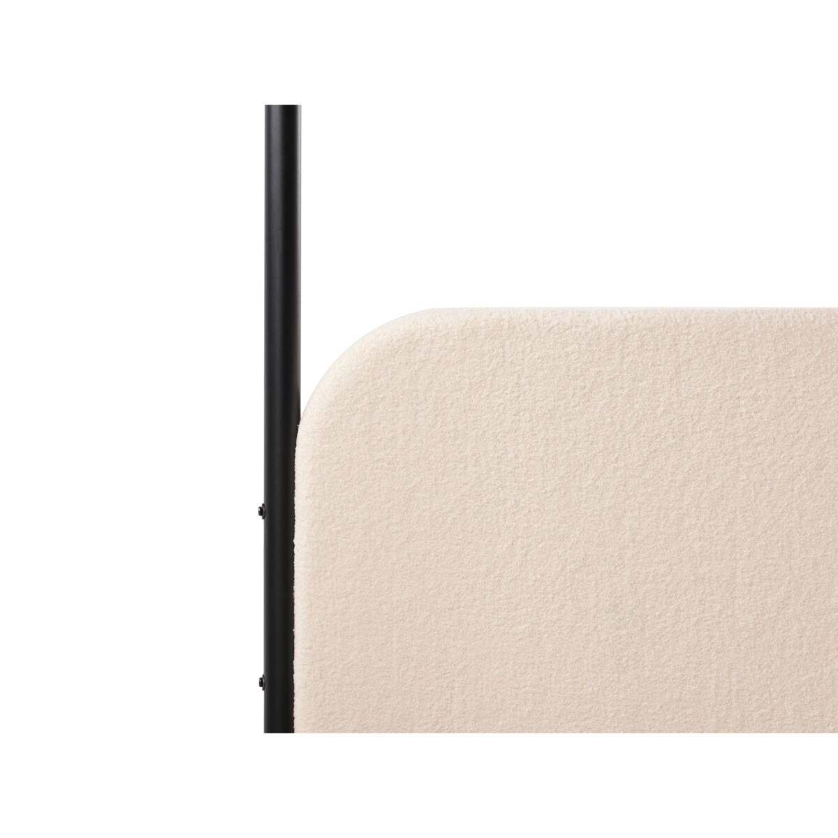 Łóżko z baldachimem Boucle DANNEMOIS 160 x 200 cm Beżowy