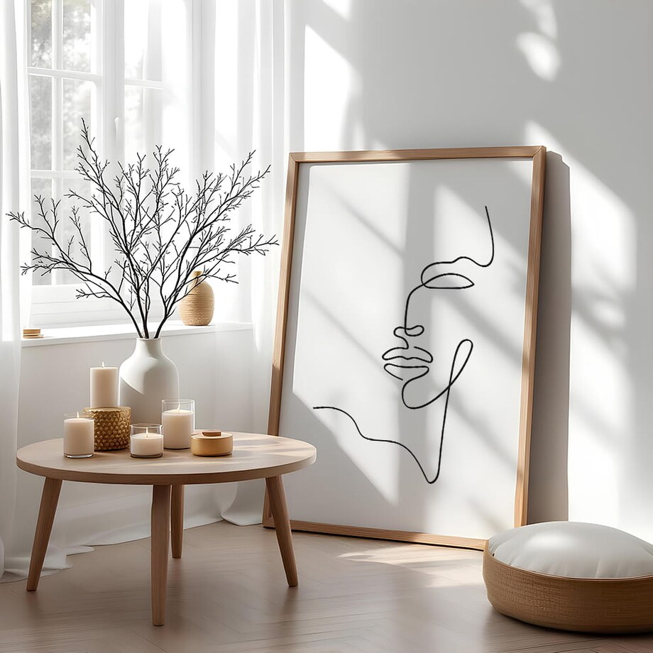 plakat line art twarz kobiety 50x70 cm